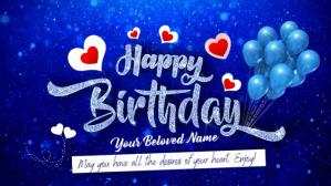 editable birthday wishes video template Digitalt display (16:9)