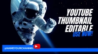 Editable Black Futuristic Astronaut Digital D template