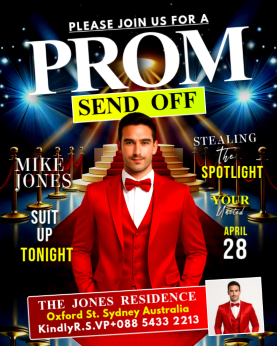 Send Off Invitations Template Prom Send Off Template | PosterMyWall