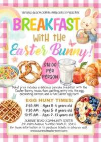 EDITABLE Breakfast with the Easter Bunny A6 template