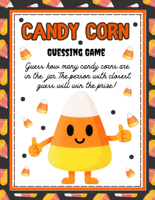 Jelly Bean Guessing Game A4 Template | PosterMyWall