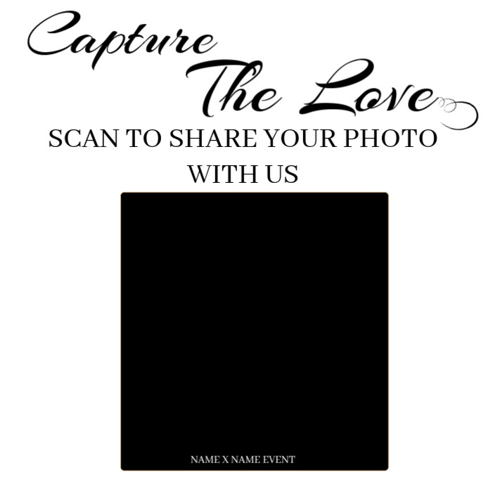 Editable capture the love qr code Printable Instagram Post template