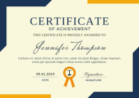 Amarillo Certificate of Achievement A4 Template