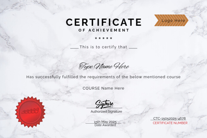 Copy of Editable Certificate of Achievement Template - Professional ...