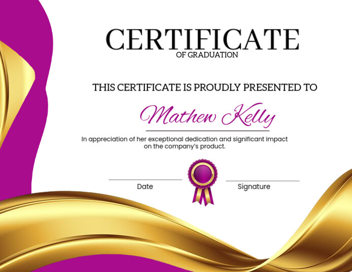 editable certificate of graduation Flyer (US Letter) template