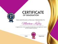 editable certificate of graduation template Flyer (Letter pang-US)