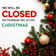Editable Christmas Holiday Closure Notice Template | Business Closed for Christmas Flyer Wpis na Instagrama