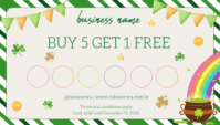 Editable Coffee Shop Reward Card Template | Buy 5 Get 1 Free Loyalty Card Printable 3.5x2 Business C