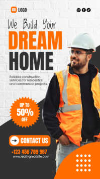 Editable Construction Services Instagram Story Template