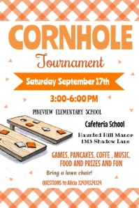 Editable Cornhole Tournament Flyer Poster template