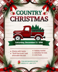 Editable Country Christmas Festival & Market Flyer Instagram Portrait template
