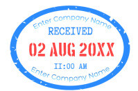 Editable Custom Electronic Date with time stamp Label template