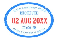 Editable Custom Electronic Date with time stamp Label template