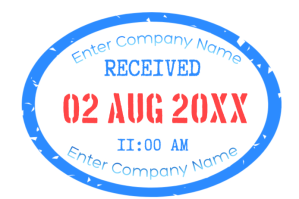 Editable Custom Electronic Date with time stamp Label template