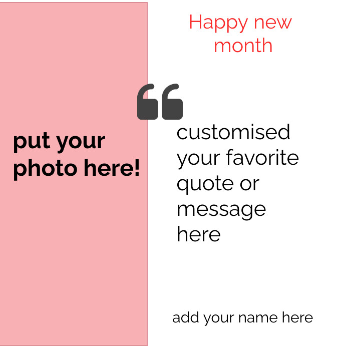 Editable / customisable greetings card Instagram Post template