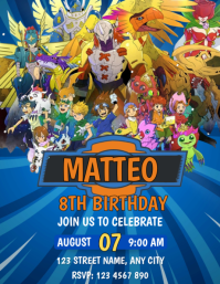 20.2K+ Free Templates for 'Digimon birthday invitation' | PosterMyWall