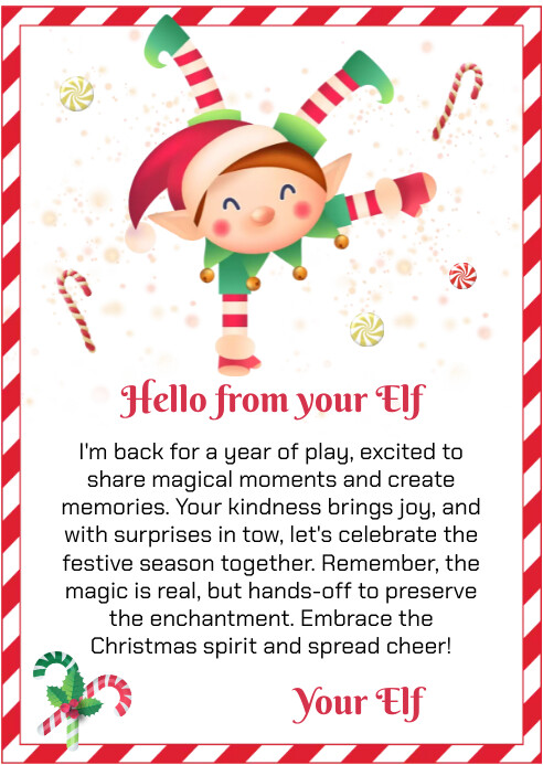 Copy of EDITABLE Elf Welcome Letter | PosterMyWall