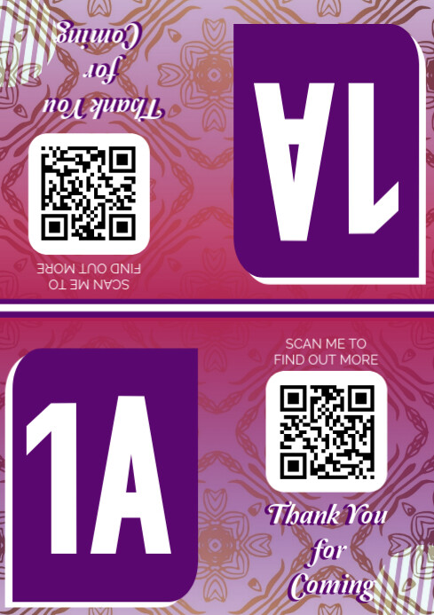 EDITABLE EVENT TABLE NUMBERS TENT TEMPLATE | PosterMyWall