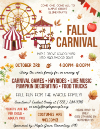 Белый Fall Carnival Folder Template