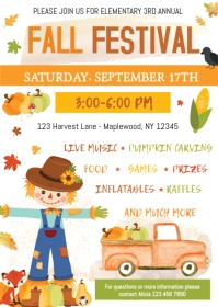 Editable Fall Festival Flyer Template A6