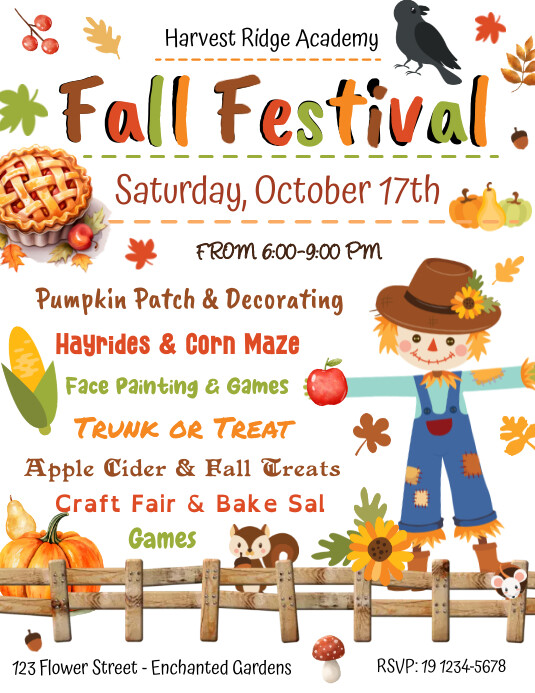 Editable Fall Festival Flyer Template PosterMyWall