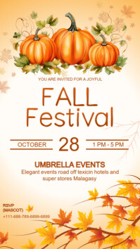 Editable Fall Festival Invitation Instagram Story template