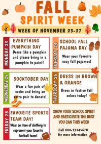 Blanco School Spirit Week A4 Template