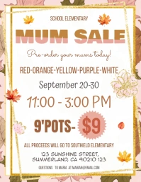 Editable Fall Mum Sale Flyer Template,