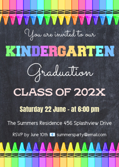 Editable Graduation Invitation Template | PosterMyWall