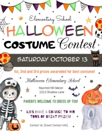 EDITABLE Halloween Costume Contest Flyer template