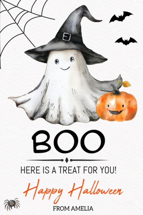 EDITABLE Halloween Gift Tag Banner 4' × 6' template