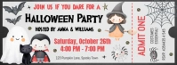 Editable Halloween Party Ticket Invitation Template Facebook Cover Photo