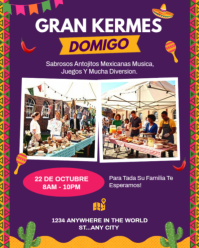 Editable Hispanic Kermes & Community Festival Flyer Instagram Portrait template