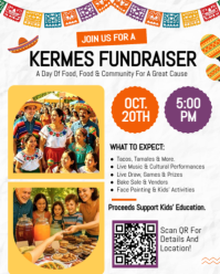 Editable Hispanic Kermes & Community Festival Flyer Instagram Portrait template