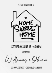 Editable House Warming Invitation, House Warm A6 template
