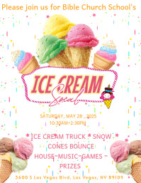 Wit Ice Cream Social Event Flyer Template