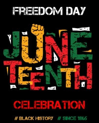 Editable Juneteenth post 2025 Instagram Portrait template