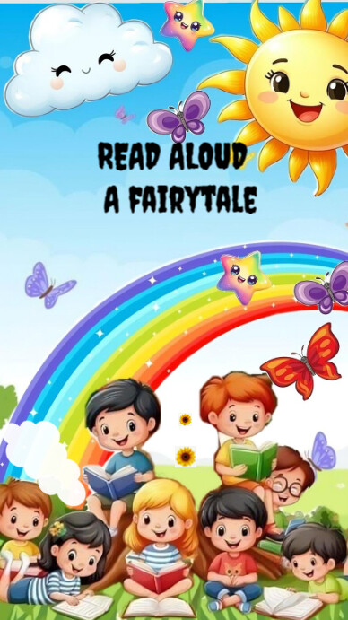 Editable kids storytime WhatsApp Status template