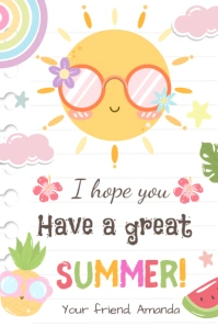 EDITABLE Last Day of School Tag แบนเนอร์ 4' × 6' template