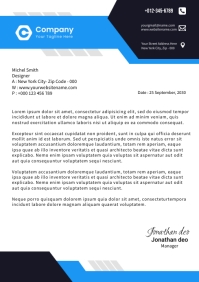 Editable Letter Head Template | PosterMyWall