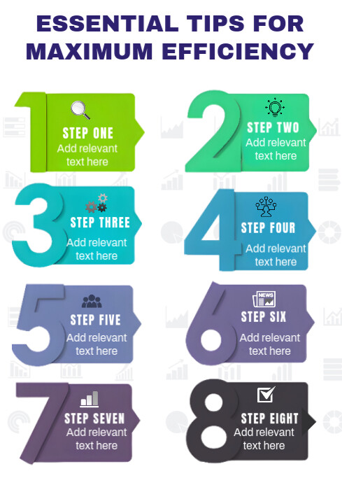 Editable list based infographic A4 template