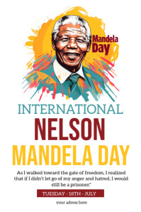 Editable Mandela Day Poster template