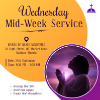Oranje Mid-Week Church Service Instagram Post Template