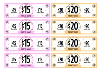 EDITABLE Mom Bucks A4 template