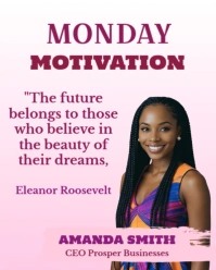 Editable Monday Motivation Flyer Template Inspirational Quote Social Media Post Design for Business Instagram Portrait