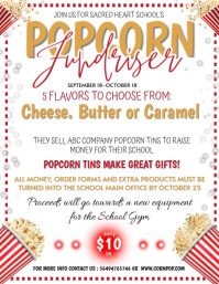 Editable Popcorn Fundraiser Flyer template