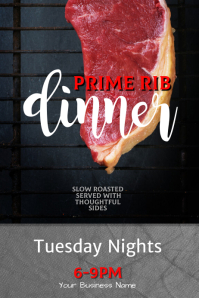 Editable Prime Rib Dinner instagram Template | PosterMyWall