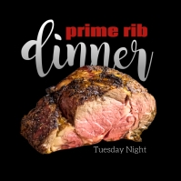 Editable Prime Rib Dinner instagram Template | PosterMyWall