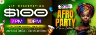 Editable printable Vip table reservation pass afro music festival party ticket template design Facebook Cover Photo