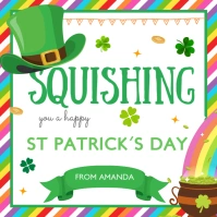 EDITABLE Squishing You a Happy St. Patrick's Day Gift Tag Iphosti le-Instagram template